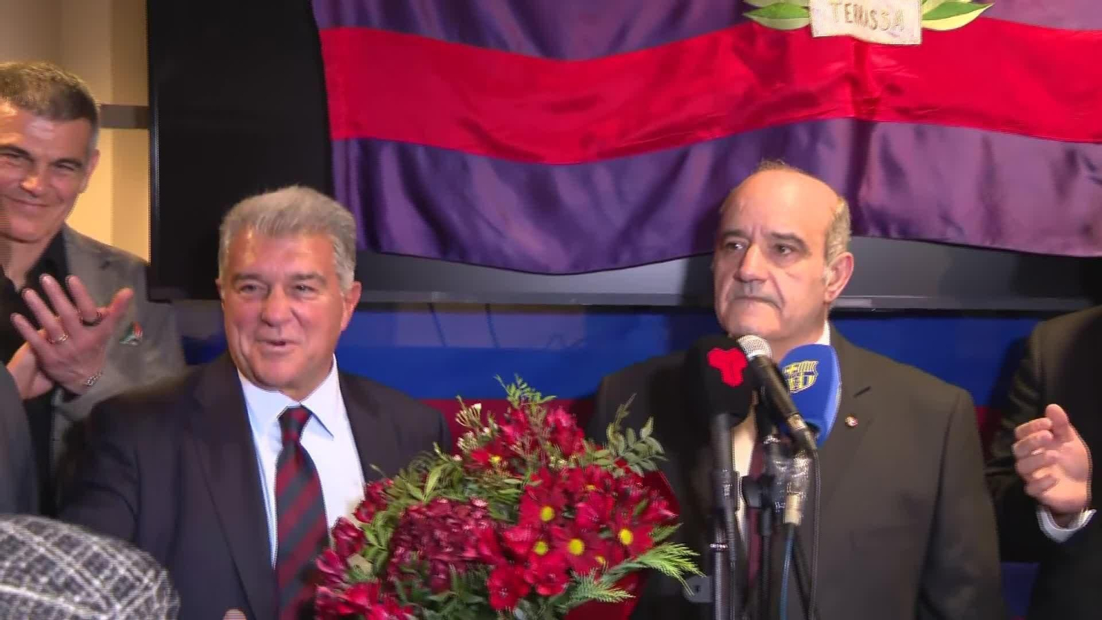 X053-BARCELONA ACTO LAPORTA Y DANI OLMO