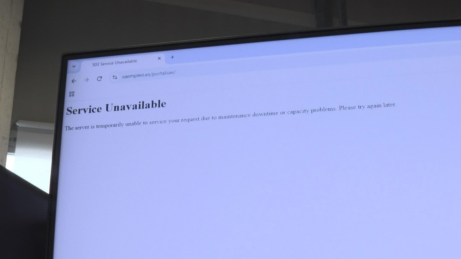 J055-SEVILLA SUSPENSION WEB SERVICIO ANDALUZ EMPLEO
