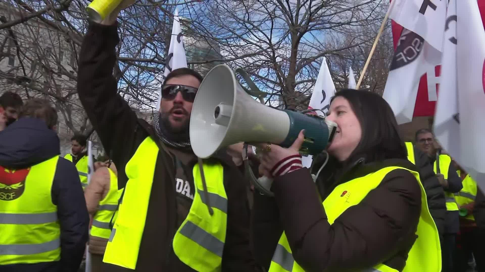 M031-MADRID CONCENTRACION DE MAQUINISTAS MINISTERIO