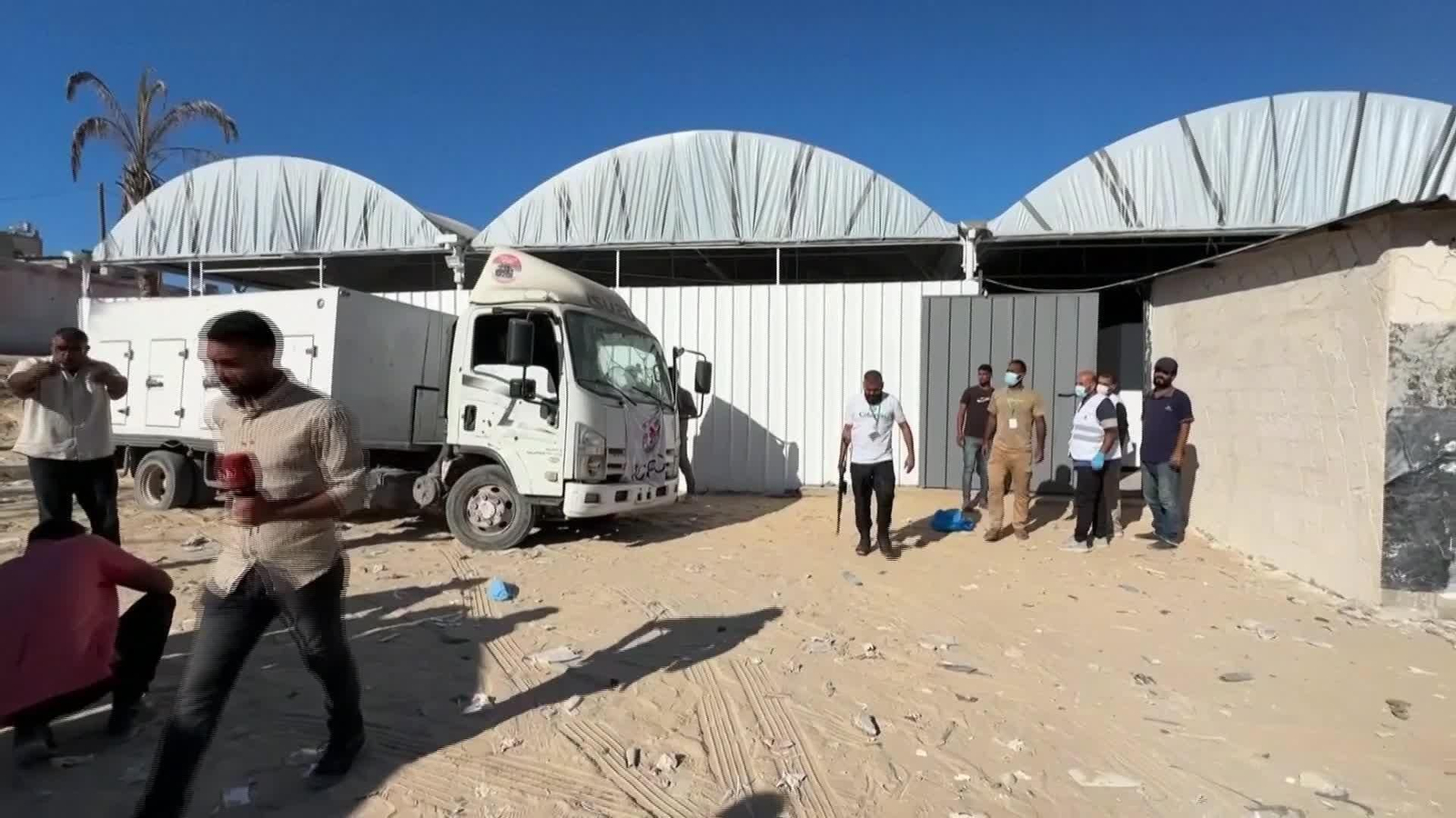 V061-GAZA LLEGADA CUERPOS PRESOS PALESTINOS