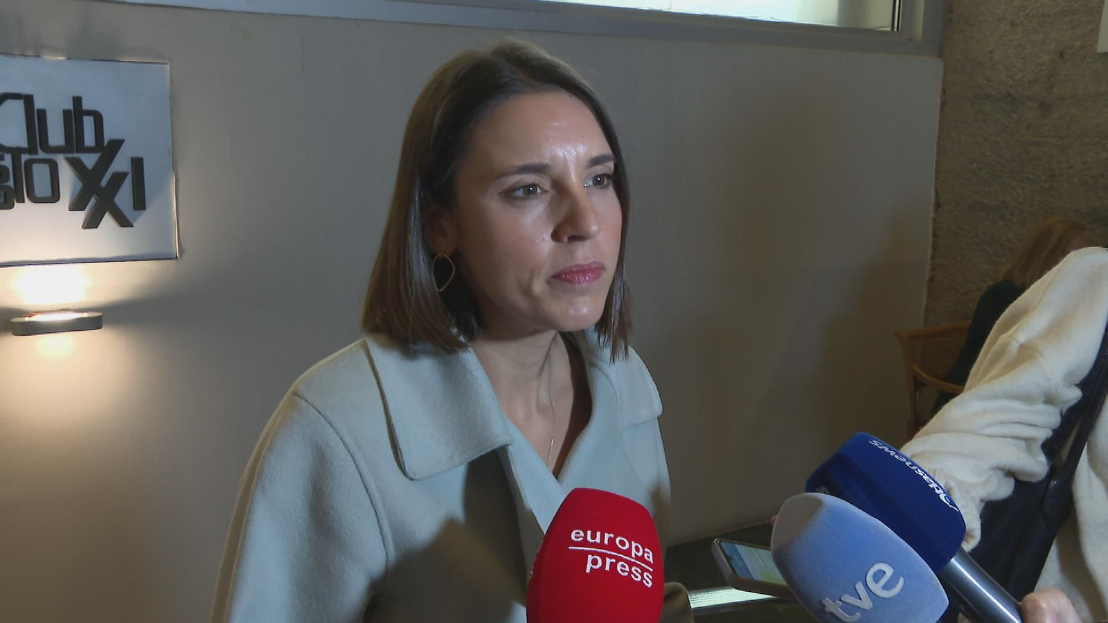 La eurodiputada y secretaria política de Podemos, Irene Montero