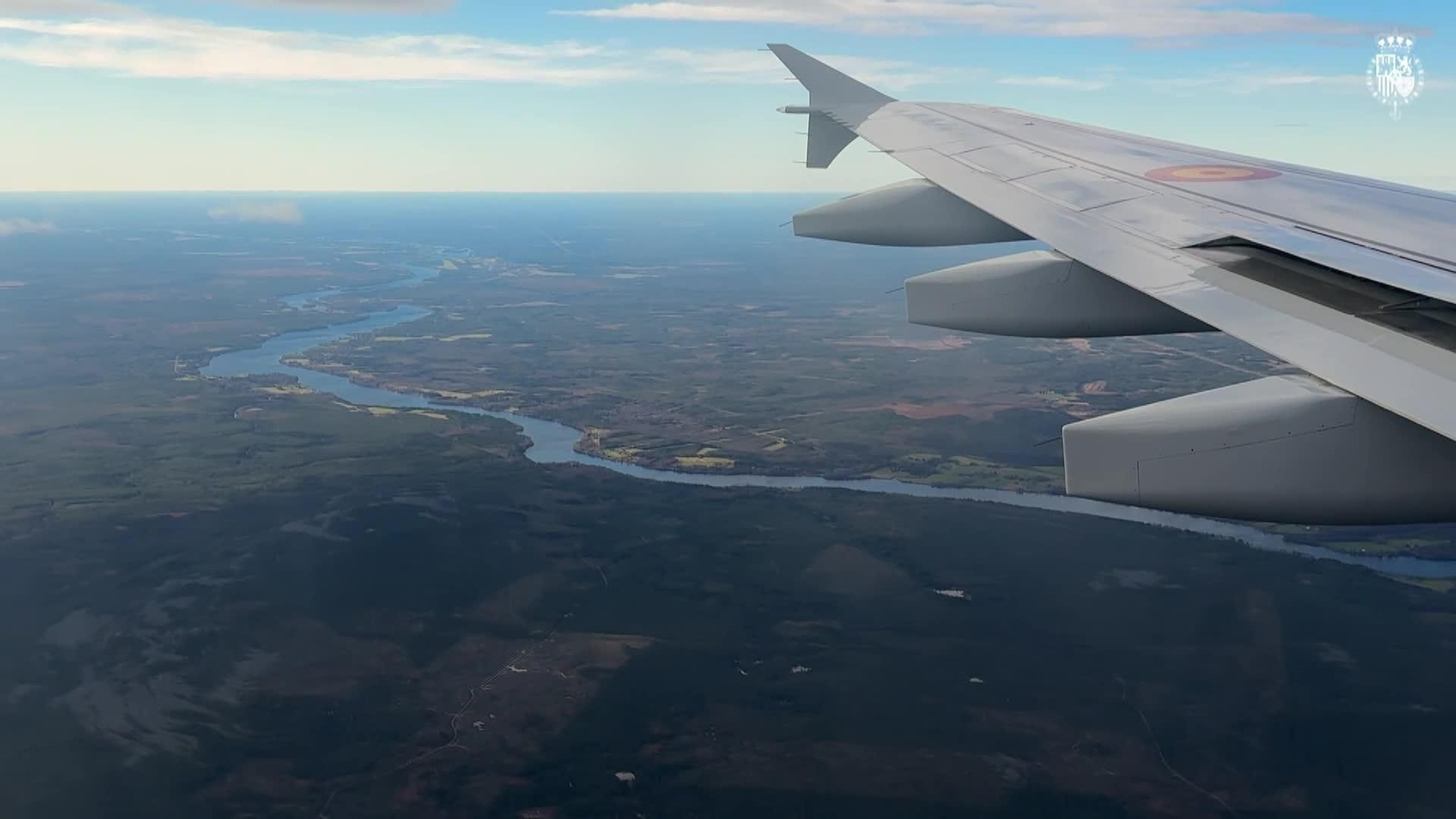 X064-FINLANDIA REY VISITA BASE AEREA LAPONIA