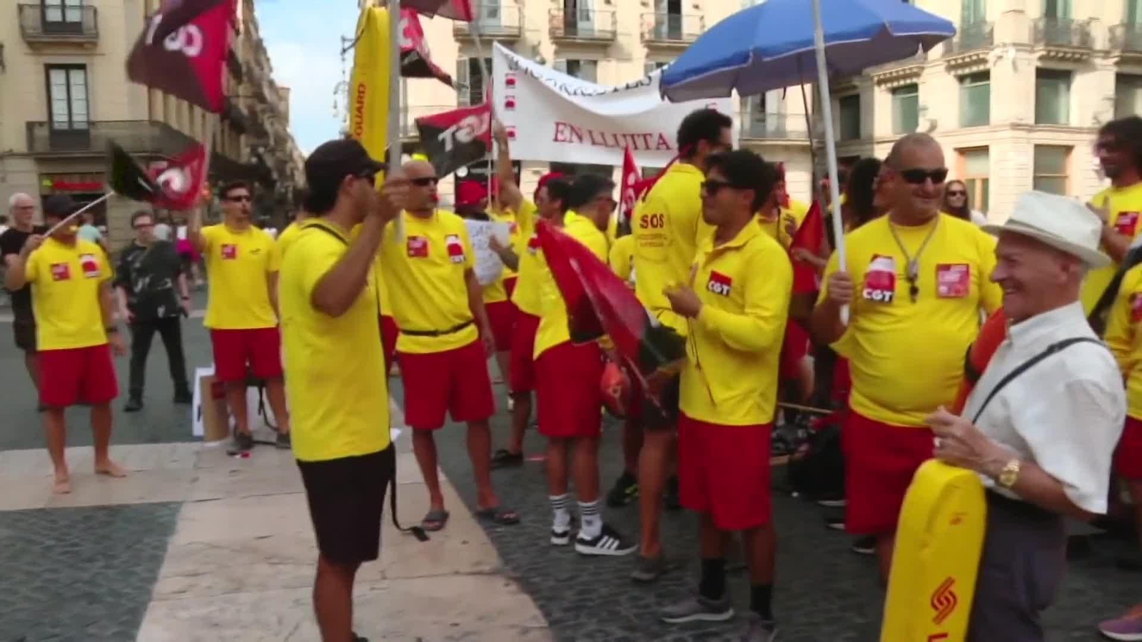 va socorristas en huelga