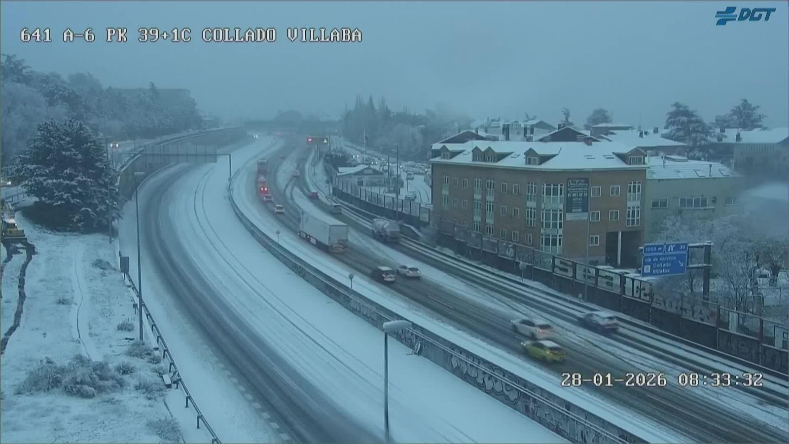 X010-MADRID NIEVE CARRETERAS DGT