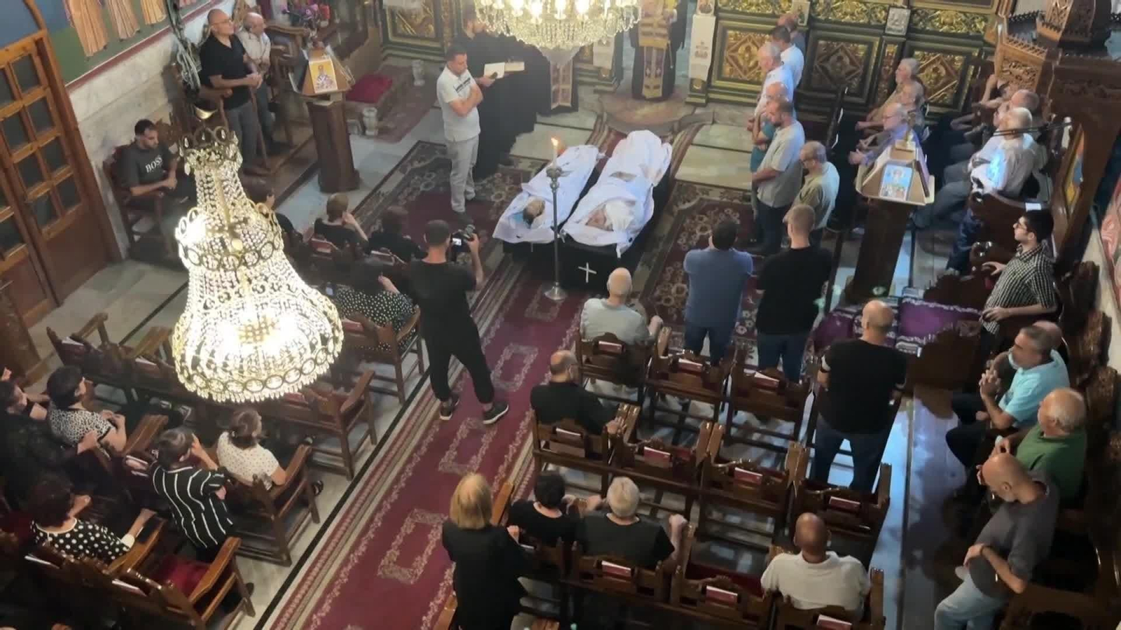 V610-GAZA ENTIERRO PALESTINOS CRISTIANOS