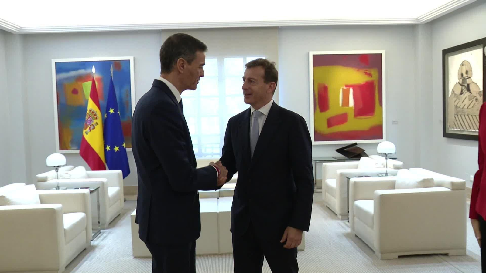 J019-MADRID SANCHEZ CON CONSEJERO AIRBUS