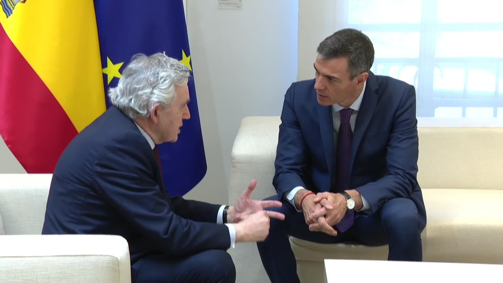 va pedro sanchez con gordon brown