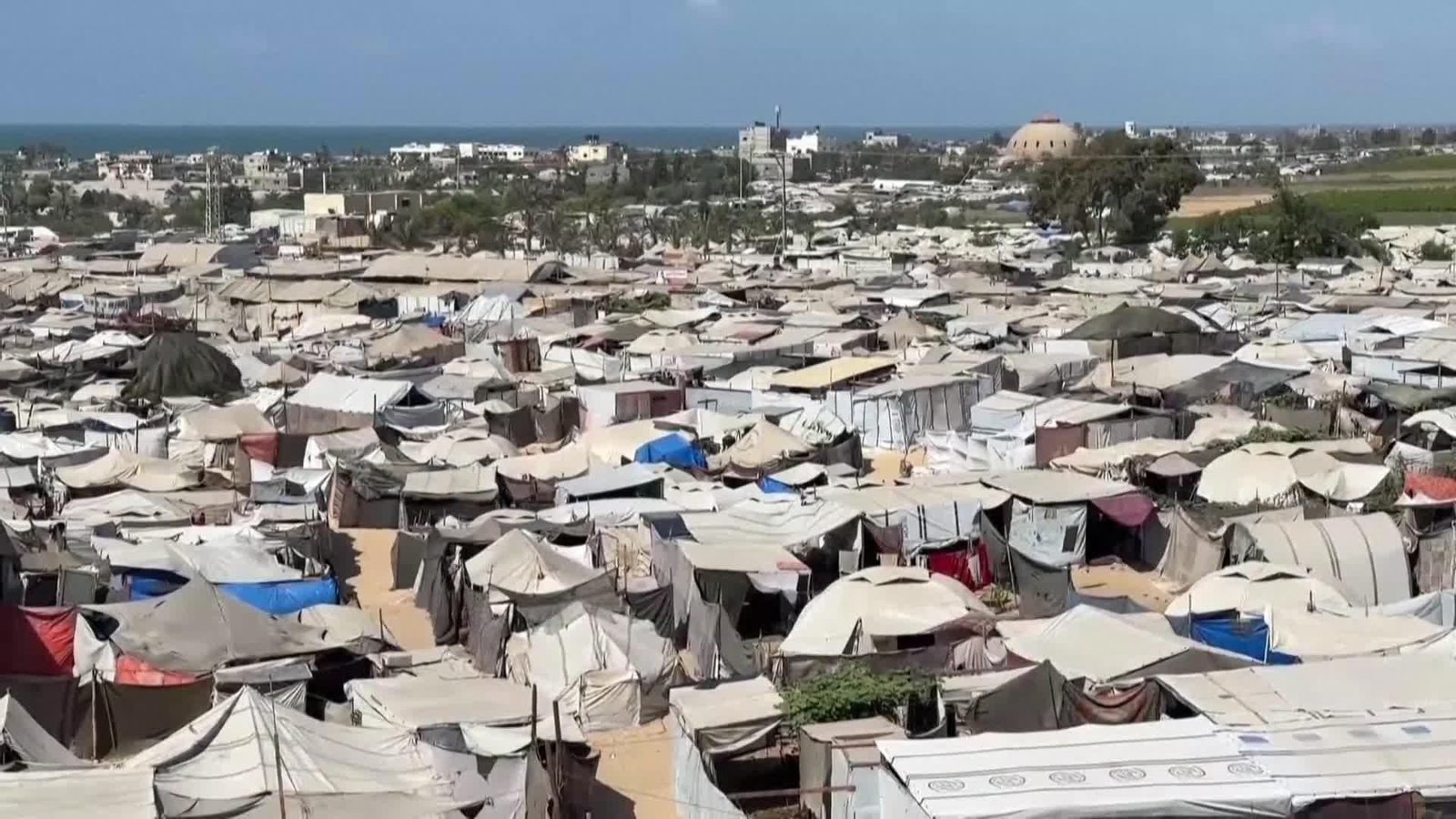 V007-GAZA PALESTINOS DESPLAZADOS