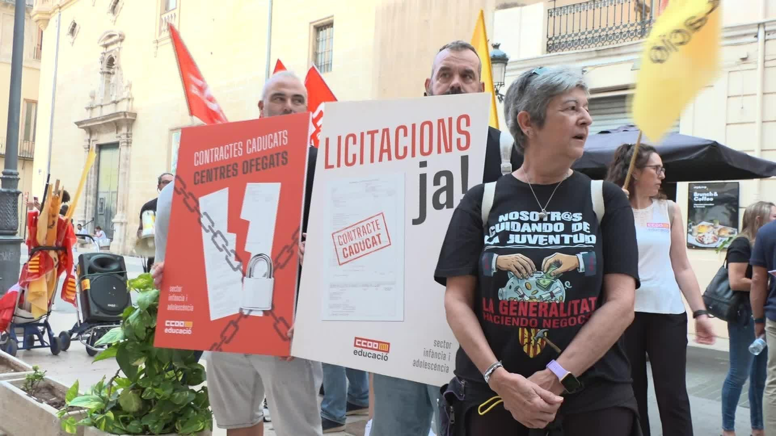 L064-VALENCIA PROTESTA PROFESORES LES CORTS