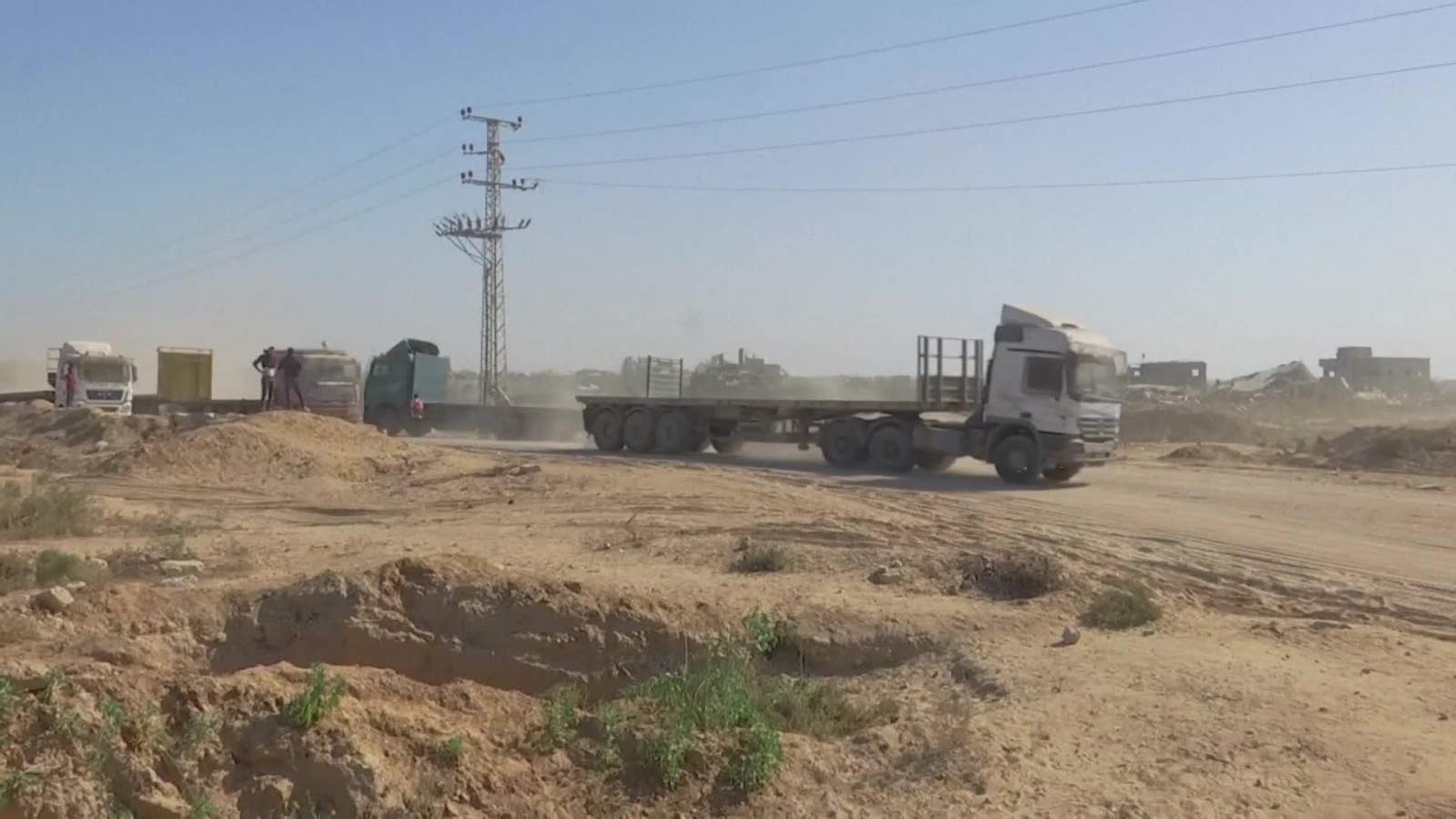 va llegada gaza camiones ayuda