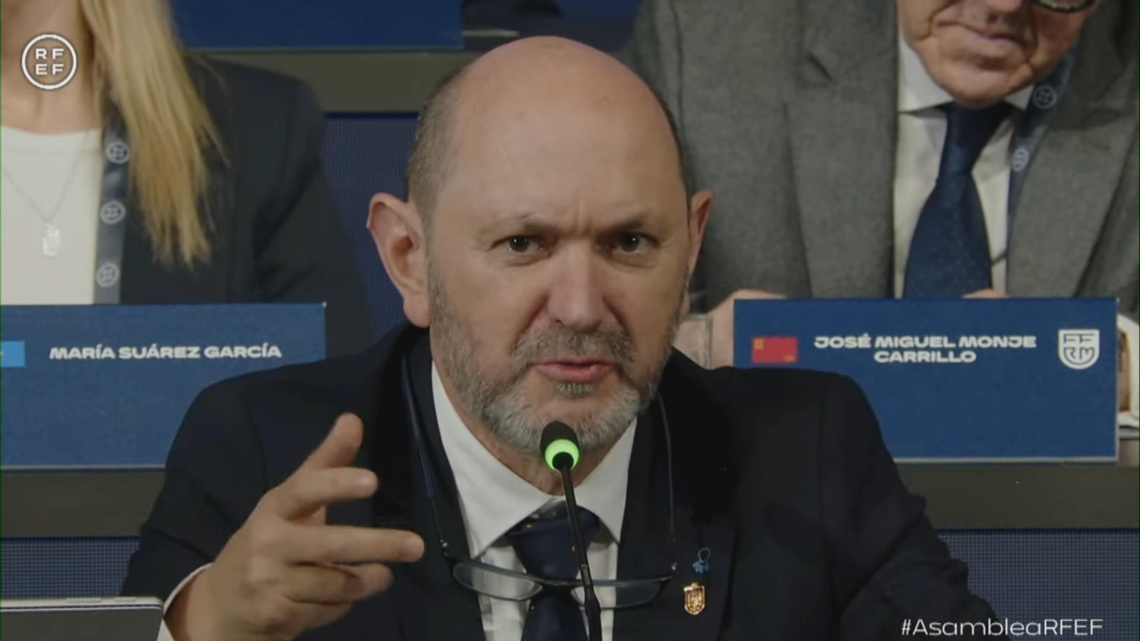 El presidente de la Federación Española de Fútbol, Rafael Louzán