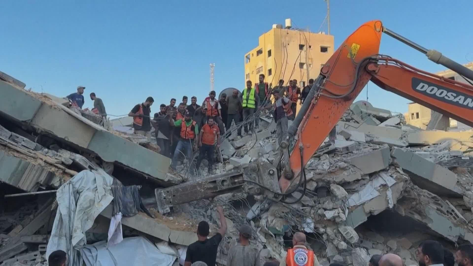 web derrumbe edificio gaza