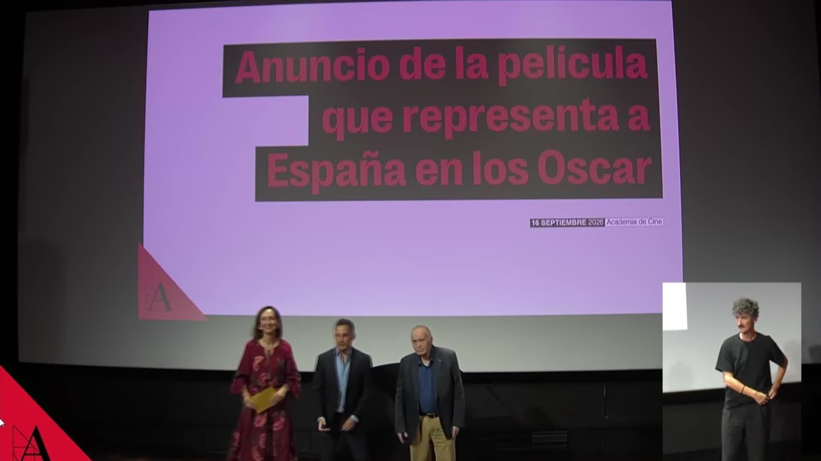 X056-MADRID ANUNCIO LA BOLA NEGRA A LOS OSCAR