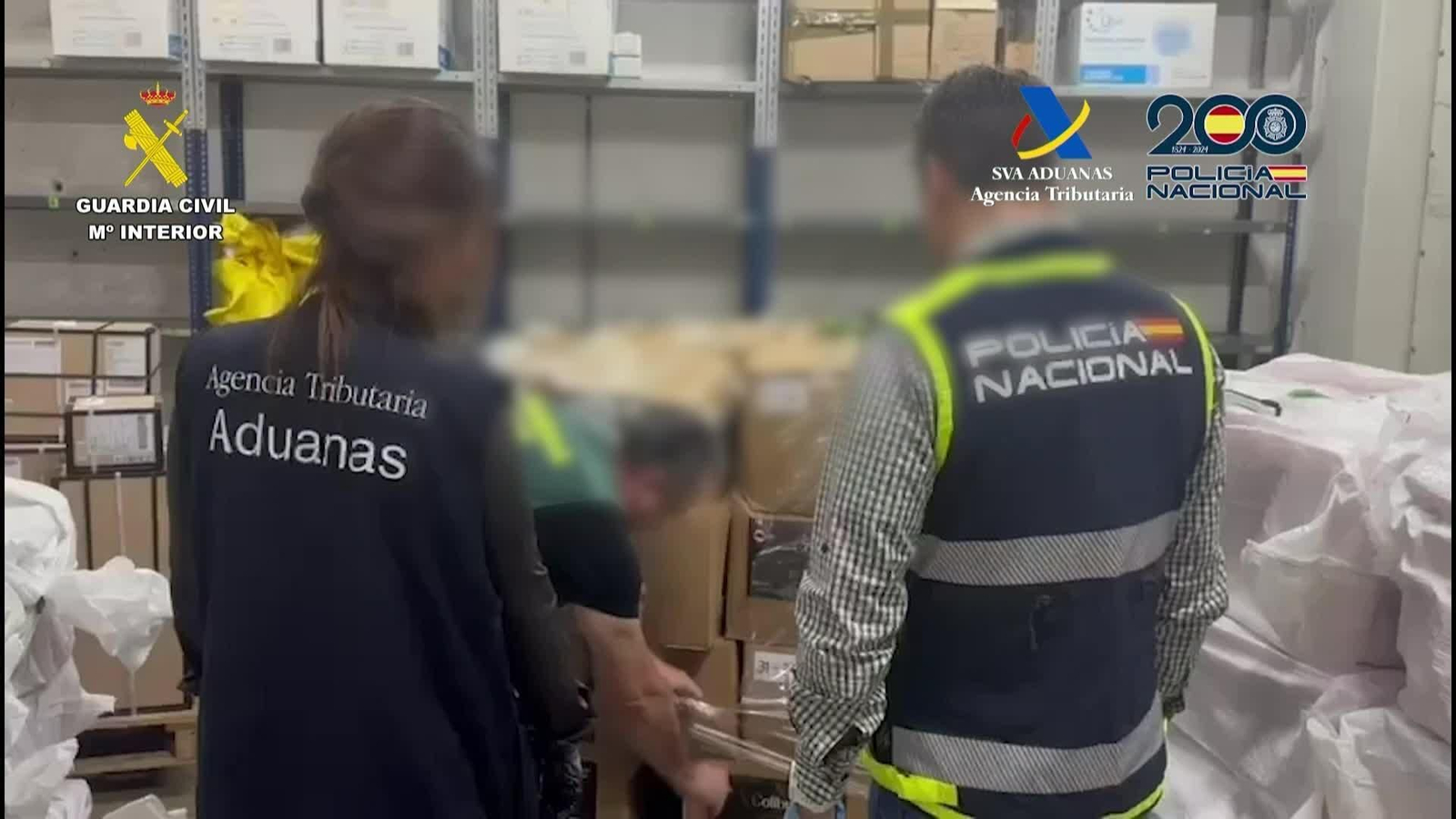 J019-IMAGENES POLICIA COCAINA EMPRESA PANTALLA MADRID